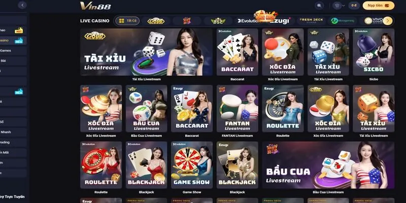 Sảnh casino trực tuyến Sảnh casino trực tuyến